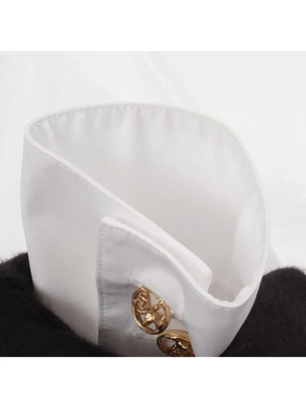 Chanel Frill Blouse Cotton Shirt